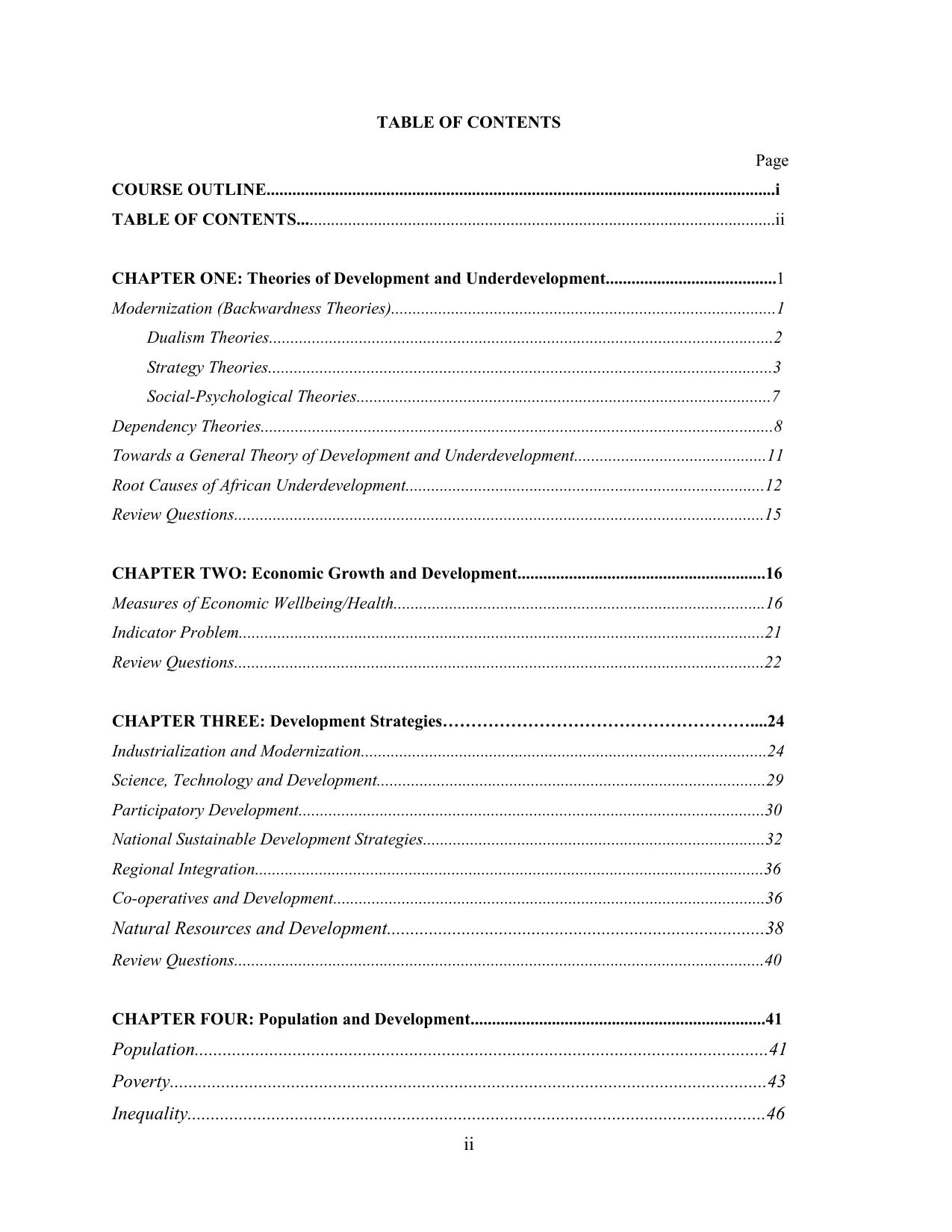 BBM Development Studies Module — page 3 of 76